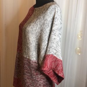 Vintage Suzie Color Block Kimono Sleeve Sweater Top Size XL